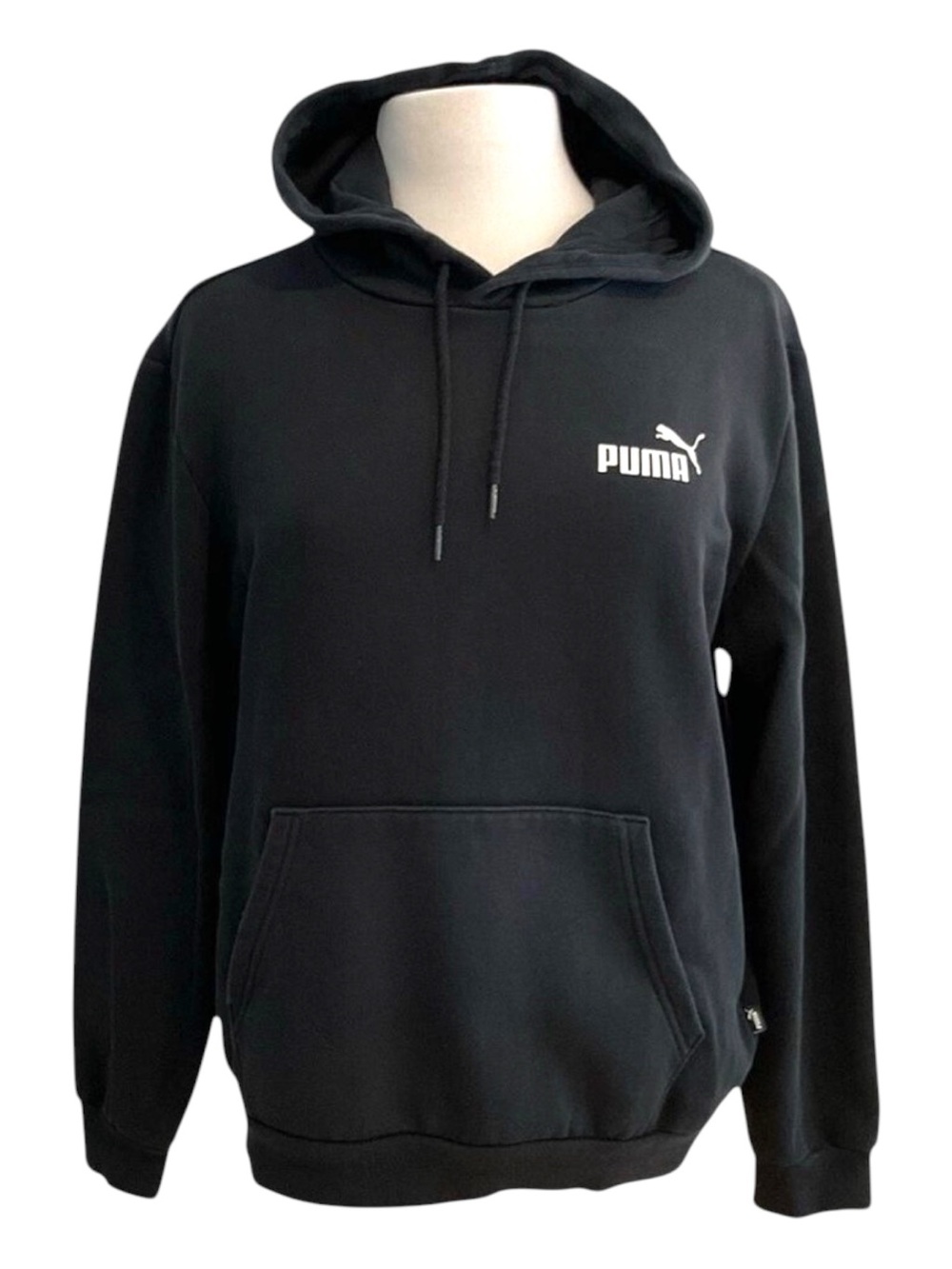 PUMA hoodie sweatshirt black fleece sweater medium long sleeves women